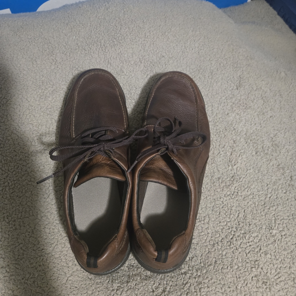 SAS Men's Dark Brown Leather Oxfords